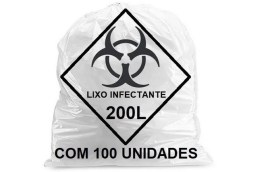 Saco Para Lixo Infectante  - 200 Litros - 100 Unid
